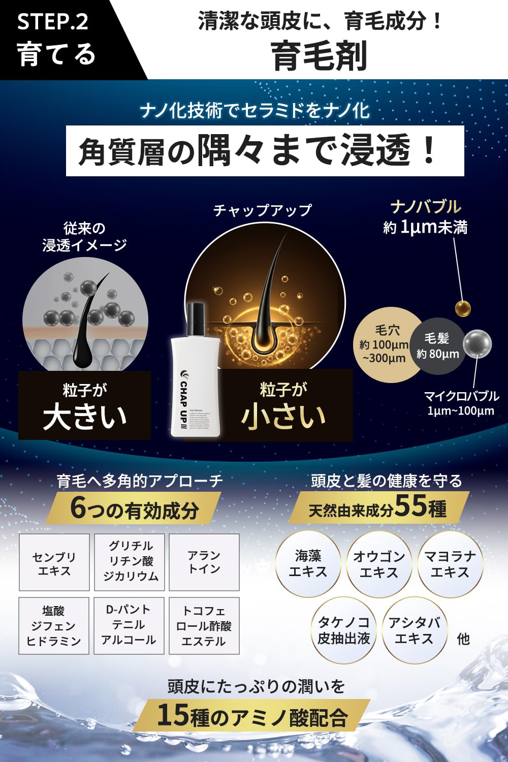 Amazon | 医薬部外品 チャップアップ (CHAPUP) 薬用育毛剤 (育毛